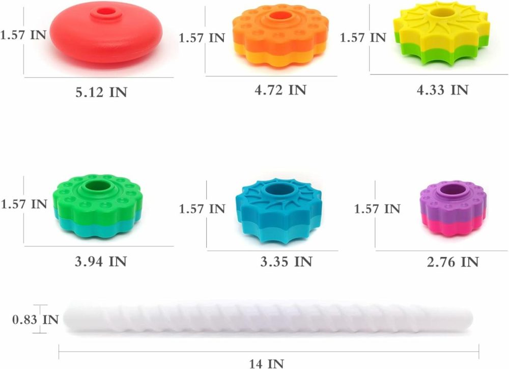 (1 Pcs) Spinning Stacking Toys,Spin Toys For Toddlers 1-3,Strong Abs Plastic,Rainbow Spin Tower,Autism Spin Stack Toys,Suitable For Gifts For Boys And Girls…  |  Sorting & Stacking Toys All Toys Sorting & Stacking Toys