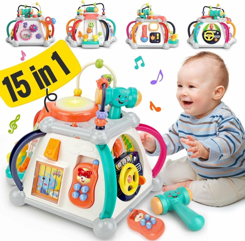 1 Year Old Boy Toys Birthday Gift  15-In-1 Activity Cube Toys For 1 Year Old Boy Baby Toys 6-12 Months Toys For 1 + Year Old Boy 1 Year Old Infant Toys 6 Month Old Baby Toys 12-18 Months  |  Musical Toys All Toys