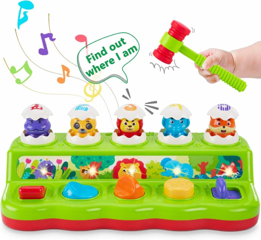 1 Year Old Toys For Boys Girls Birthday Gift  Baby & Toddler Toys  Cause And Effect Pop Up Toy With Music And Light For Toddlers 1-3  Toddler Learning Educational Montessori Toys For 1+ Year Old  |  Musical Toys All Toys