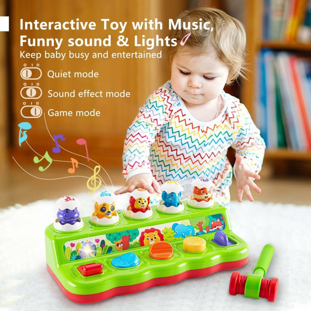 1 Year Old Toys For Boys Girls Birthday Gift  Baby & Toddler Toys  Cause And Effect Pop Up Toy With Music And Light For Toddlers 1-3  Toddler Learning Educational Montessori Toys For 1+ Year Old  |  Musical Toys All Toys