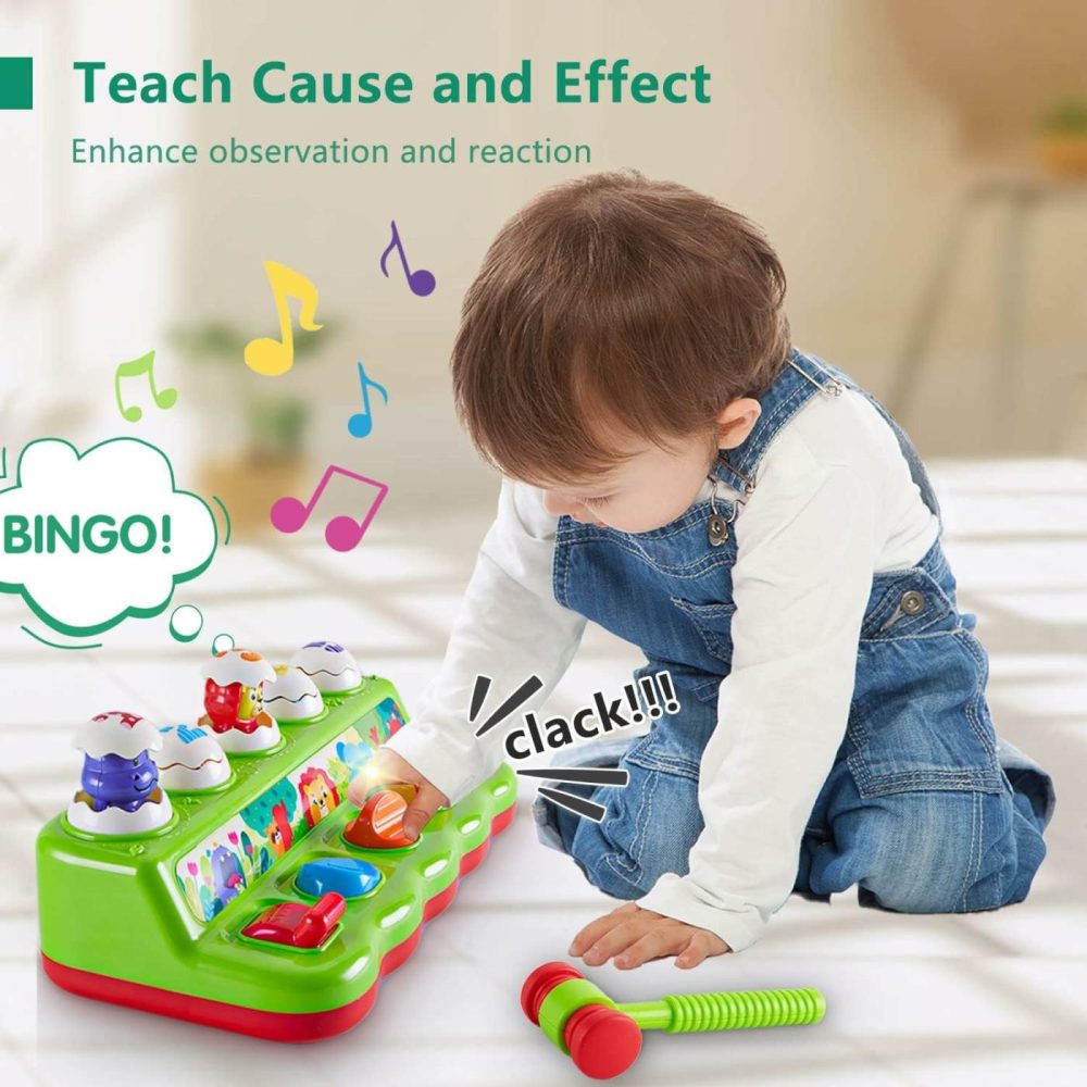 1 Year Old Toys For Boys Girls Birthday Gift  Baby & Toddler Toys  Cause And Effect Pop Up Toy With Music And Light For Toddlers 1-3  Toddler Learning Educational Montessori Toys For 1+ Year Old  |  Musical Toys All Toys