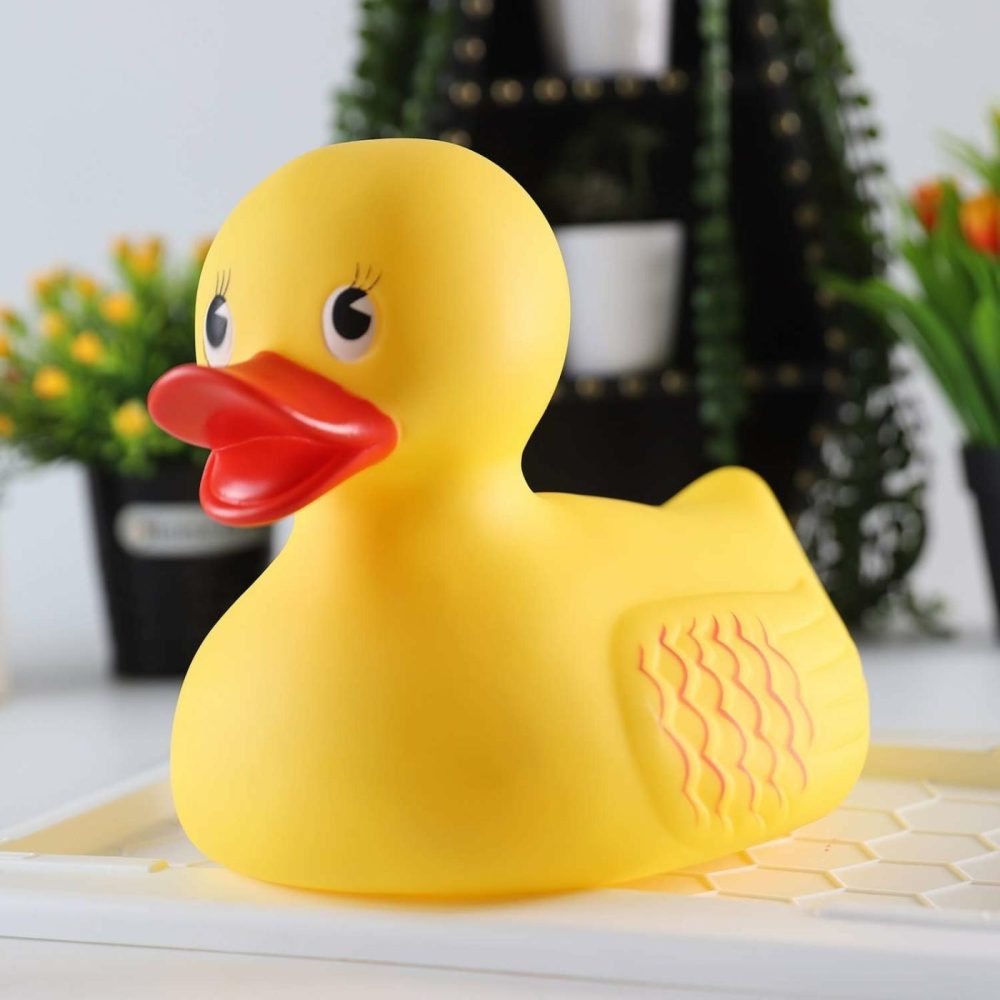 10″ Jumbo Classic Yellow Rubber Duck Bathtime Toy  Floating Fun Pool Preschool Bathtub Toy  Giant Flexible Large Yellow Duck For Kids  |  Bath Toys All Toys Bath Toys