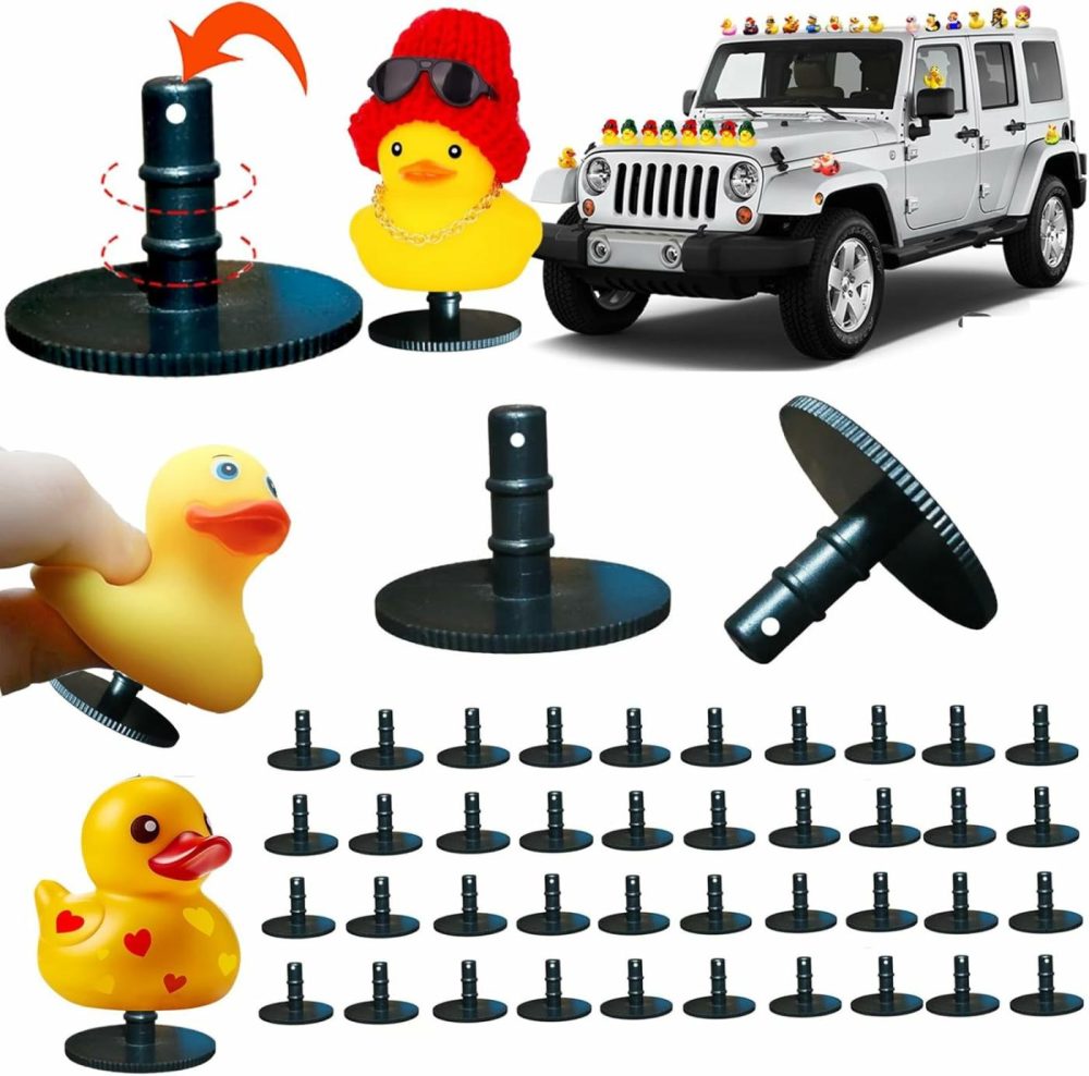 10 Pcs Duck Holder – 2024 Upgraded Air Vents – Dual Buckle Anti-Slip Rubber Duck Plug For Car Dash And Fixed Display,Duck Mounts Gift For Jeep Lover （Excluding Rubber Duck） (10)  |  Bath Toys All Toys Bath Toys