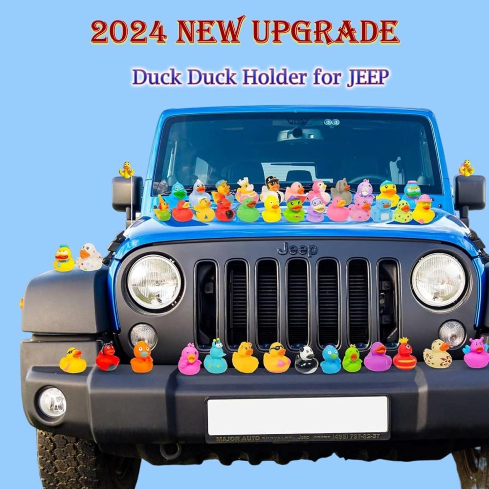 10 Pcs Duck Holder – 2024 Upgraded Air Vents – Dual Buckle Anti-Slip Rubber Duck Plug For Car Dash And Fixed Display,Duck Mounts Gift For Jeep Lover （Excluding Rubber Duck） (10)  |  Bath Toys All Toys Bath Toys