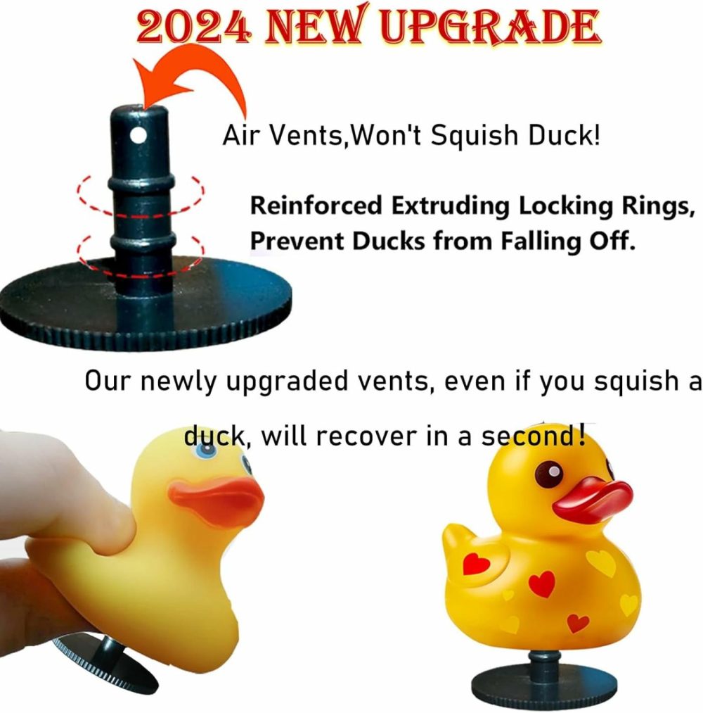 10 Pcs Duck Holder – 2024 Upgraded Air Vents – Dual Buckle Anti-Slip Rubber Duck Plug For Car Dash And Fixed Display,Duck Mounts Gift For Jeep Lover （Excluding Rubber Duck） (10)  |  Bath Toys All Toys Bath Toys