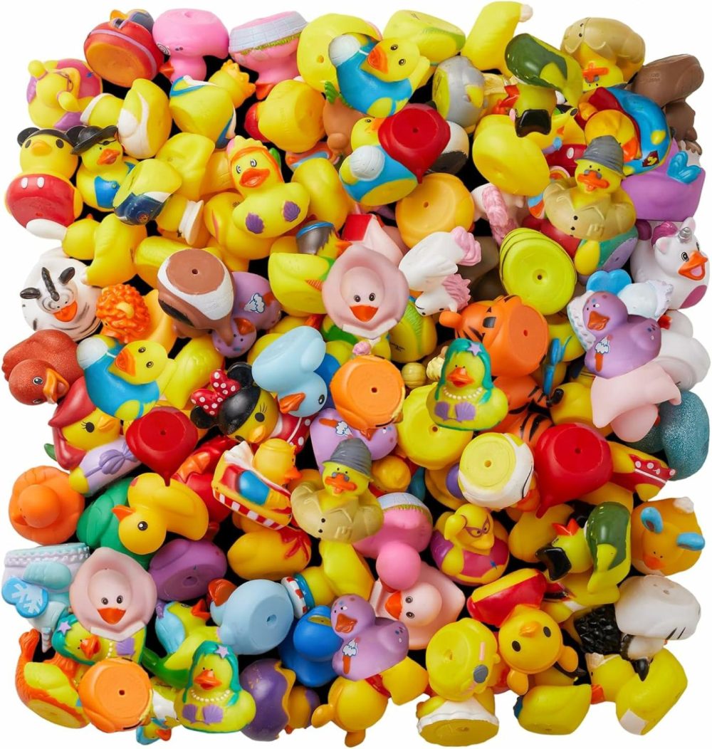 100 Pack Rubber Duck For Jeeps Ducking – 2″ Bulk Floater Duck For Kids – Baby Bath Toy Assortment – Party Favors  Bath Time  Birthdays  And More (100 Varieties)  |  Bath Toys All Toys Bath Toys