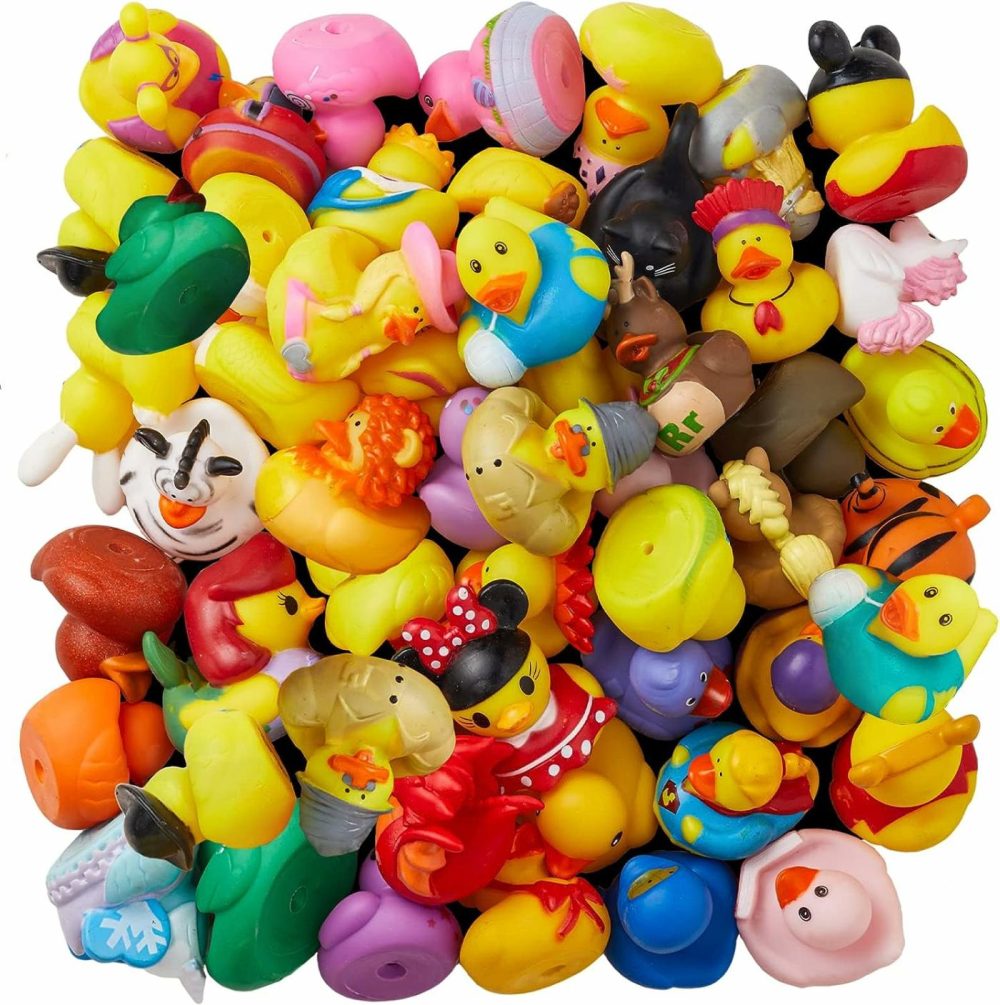 100 Pack Rubber Duck For Jeeps Ducking – 2″ Bulk Floater Duck For Kids – Baby Bath Toy Assortment – Party Favors  Bath Time  Birthdays  And More (100 Varieties)  |  Bath Toys All Toys Bath Toys