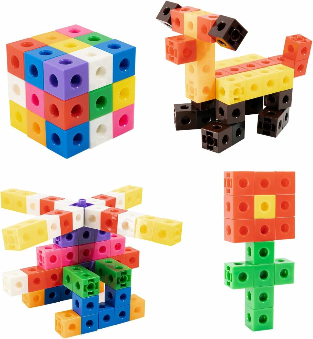 100 Piece Linking Cubes Set  Counting Blocks  Stem  Connecting Blocks  Math Link Cubes  Math Manipulatives  Educational Toys For 5 Year Old  |  Sorting & Stacking Toys All Toys Sorting & Stacking Toys