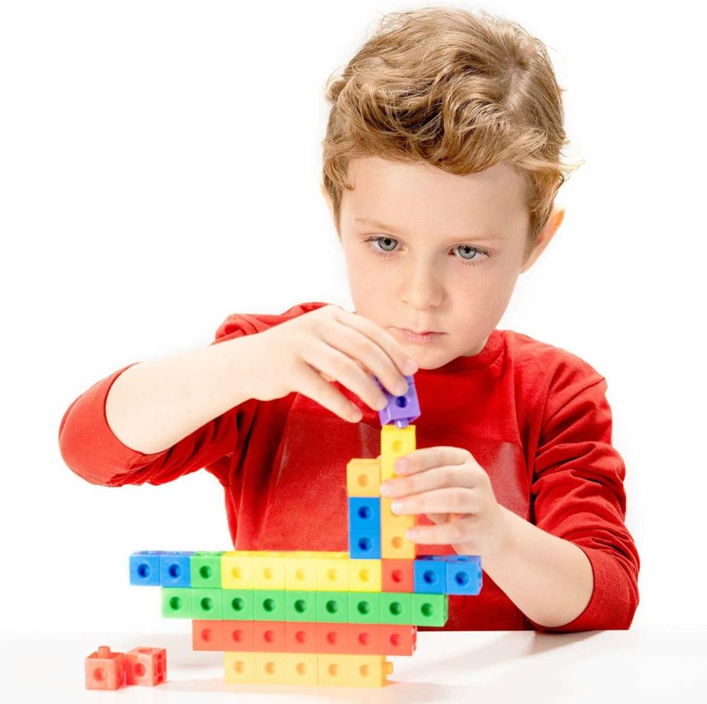 100 Piece Linking Cubes Set  Counting Blocks  Stem  Connecting Blocks  Math Link Cubes  Math Manipulatives  Educational Toys For 5 Year Old  |  Sorting & Stacking Toys All Toys Sorting & Stacking Toys