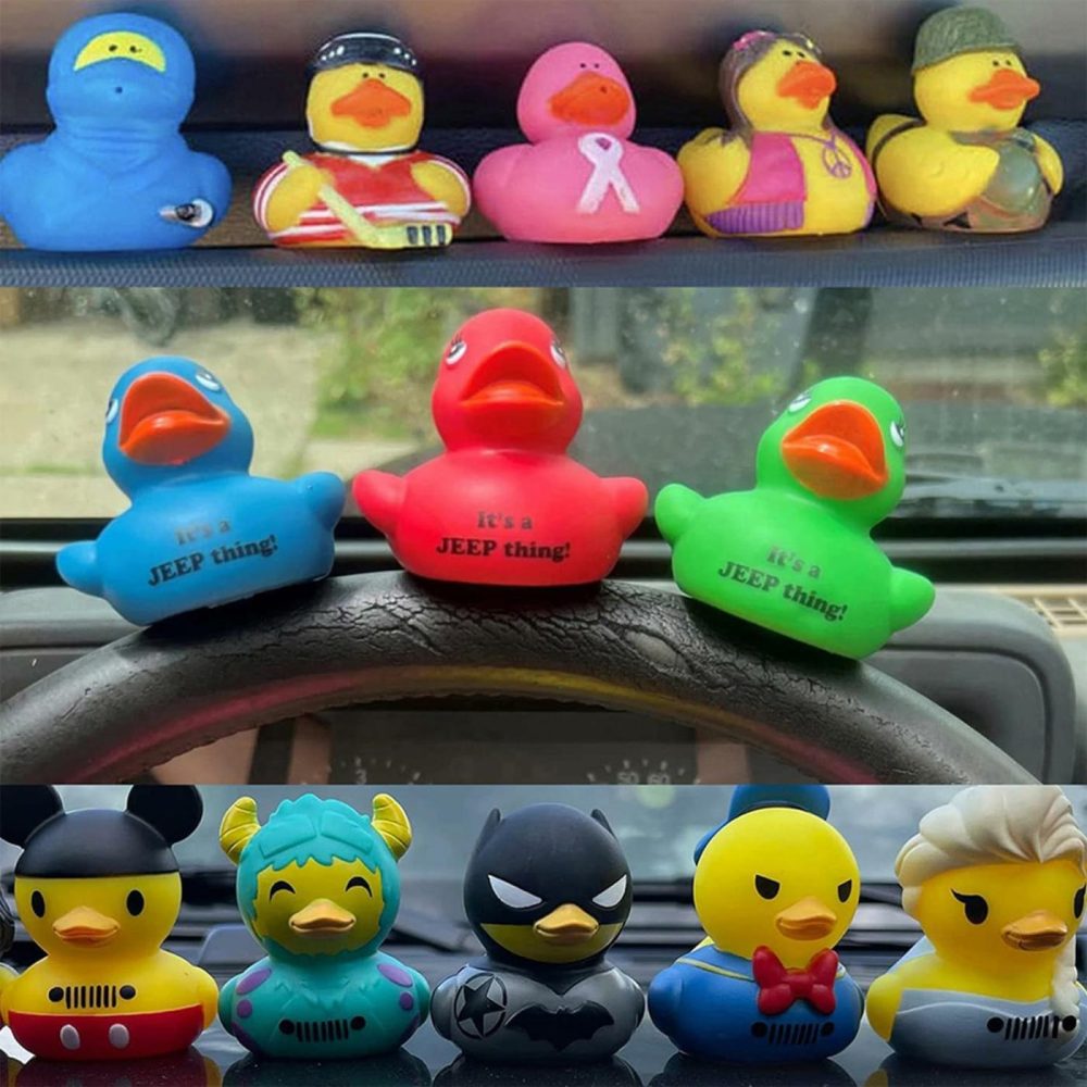 10Pcs Duck Plug – Rubber Duck Mount,Flock Locker Rubber Duck Holder For Jeep Dash And Fixed Display,Gift For Jeep Loverincludes Double Sided Stickers Inside （Excluding Rubber Duck） (Black-10Pcs)  |  Bath Toys All Toys Bath Toys