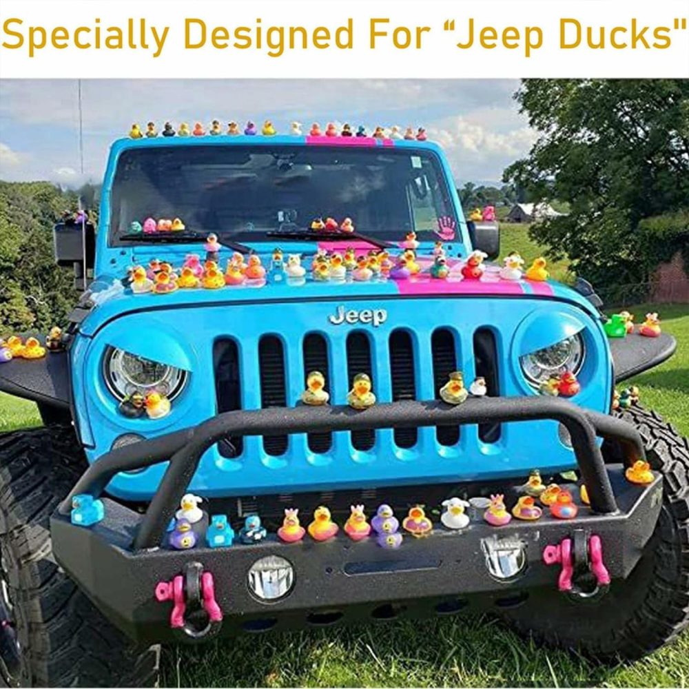 10Pcs Duck Plug – Rubber Duck Mount,Flock Locker Rubber Duck Holder For Jeep Dash And Fixed Display,Gift For Jeep Loverincludes Double Sided Stickers Inside （Excluding Rubber Duck） (Black-10Pcs)  |  Bath Toys All Toys Bath Toys