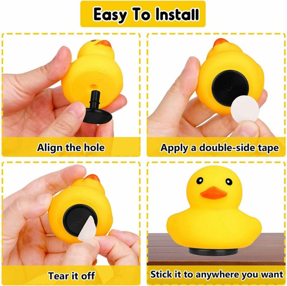 10Pcs Duck Plug – Rubber Duck Mount,Flock Locker Rubber Duck Holder For Jeep Dash And Fixed Display,Gift For Jeep Loverincludes Double Sided Stickers Inside （Excluding Rubber Duck） (Black-10Pcs)  |  Bath Toys All Toys Bath Toys