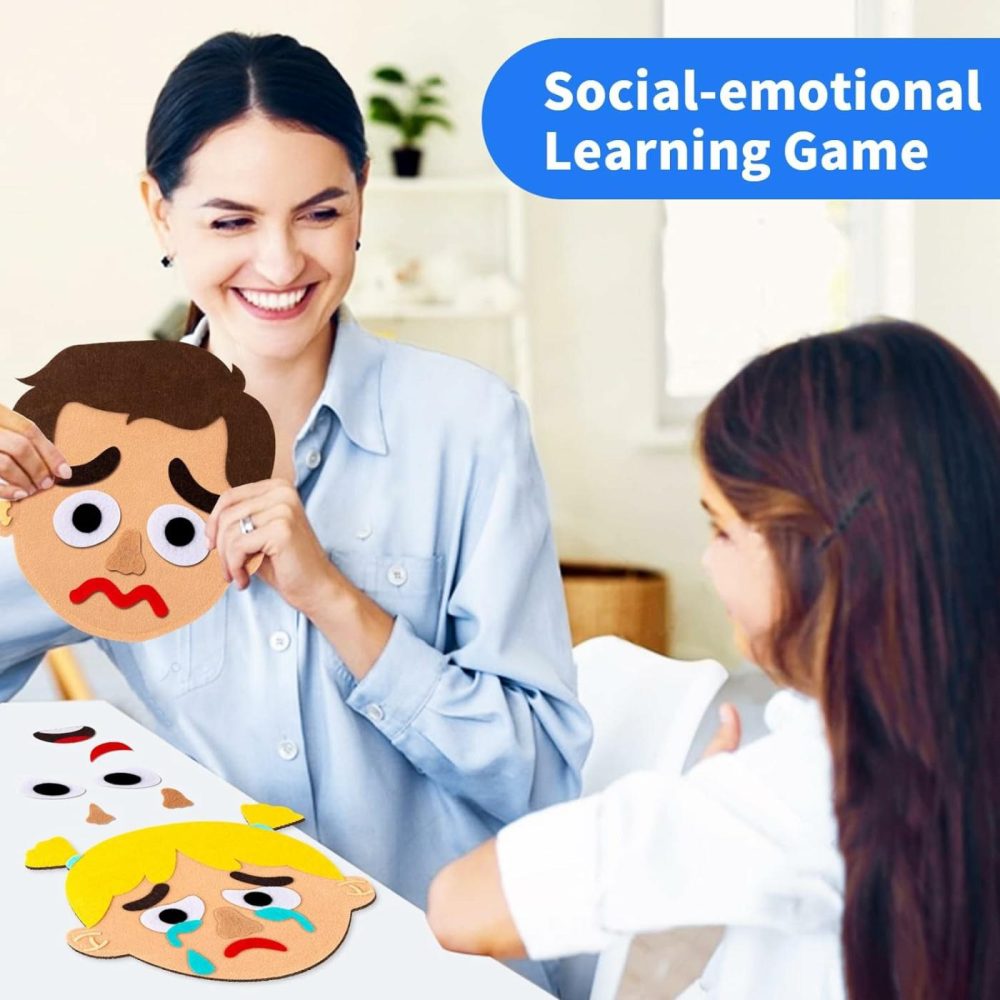 116 Pcs Social-Emotional-Learning-Activities For Kids – 6 Family Feelings-Board-Games  Autism Sensory Toy Learning Materials Educational Speech Therapy Toys For Toddlers Age 3+  |  Sorting & Stacking Toys All Toys Sorting & Stacking Toys