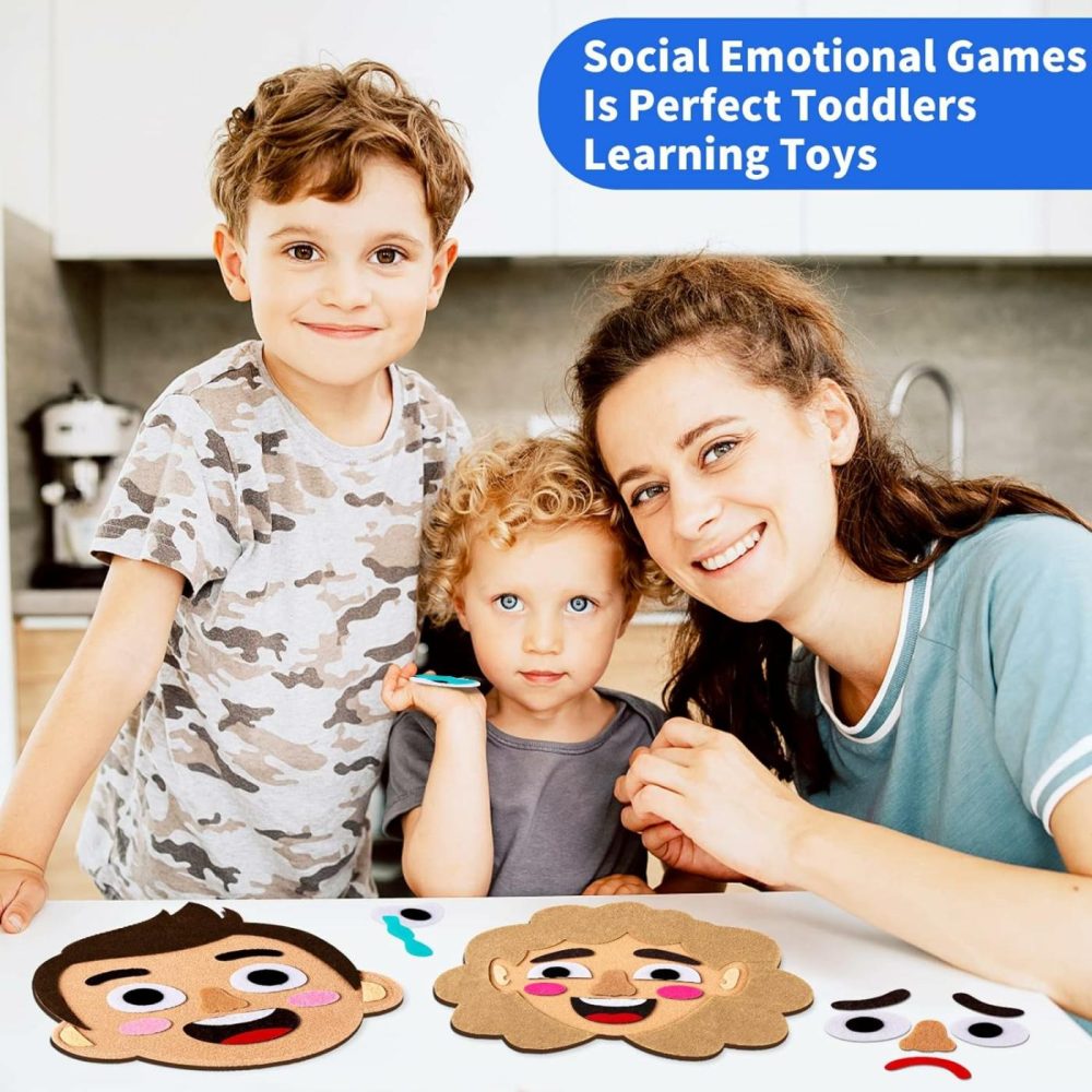 116 Pcs Social-Emotional-Learning-Activities For Kids – 6 Family Feelings-Board-Games  Autism Sensory Toy Learning Materials Educational Speech Therapy Toys For Toddlers Age 3+  |  Sorting & Stacking Toys All Toys Sorting & Stacking Toys