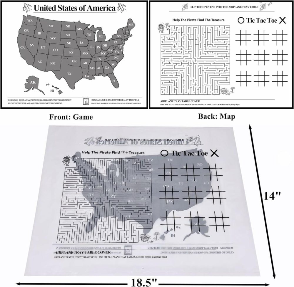 12 Pack Airplane Tray Cover  Disposable Airplane Tray Table Cover  Airplane Travel Essentials For Toddlers/Kids/Adults  Travel Must Haves Suitable For Airplane Seat Tray Table  |  Car Seat & Stroller Toys All Toys Car Seat & Stroller Toys