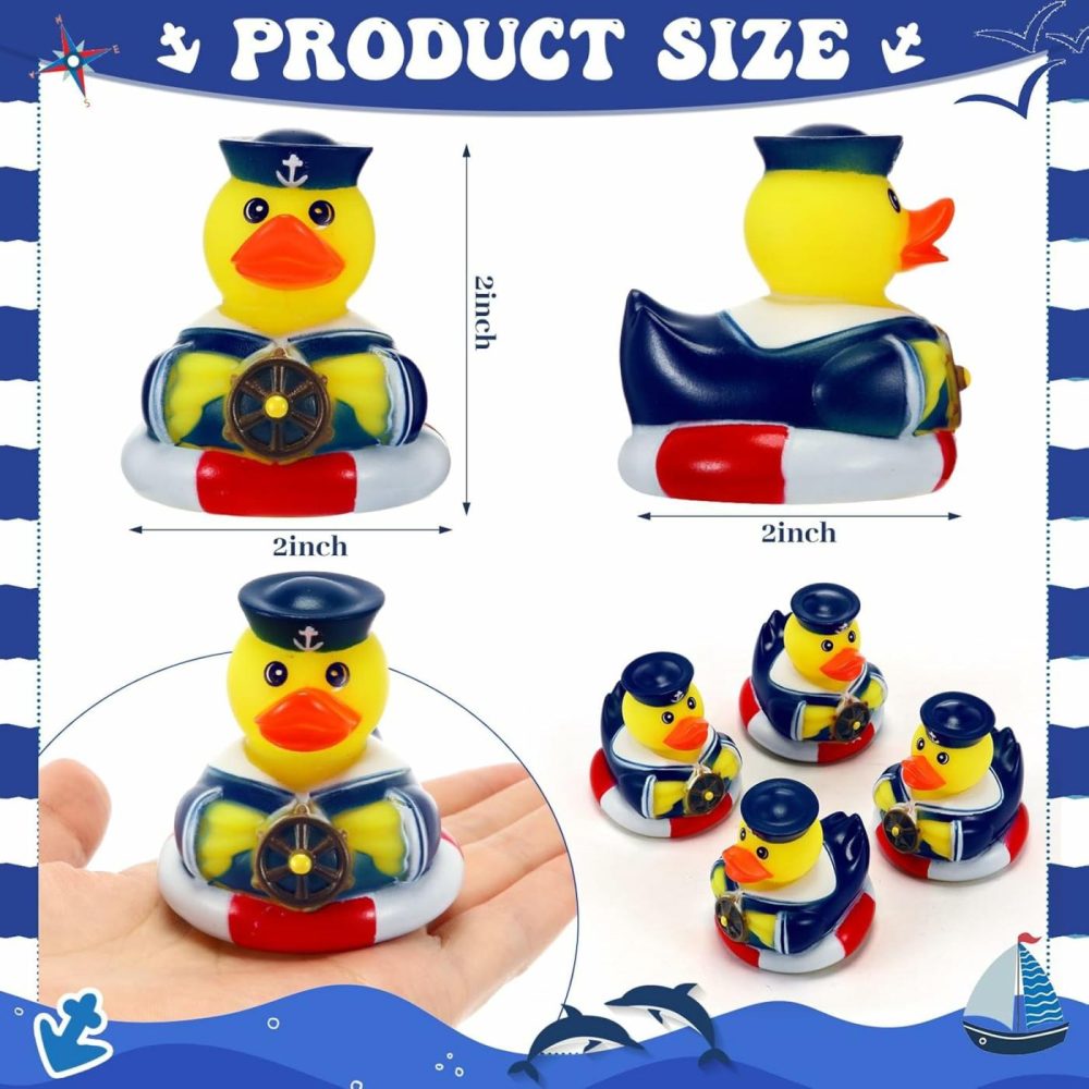 12 Pcs Cruise Ships Rubber Ducks 2 Inch Nautical Rubber Duck Bulk Cruise Ducks Sailing Rubber Ducks Cruise Ship Duck For Party Gift Classroom Bath Carnival Pool  |  Bath Toys All Toys Bath Toys