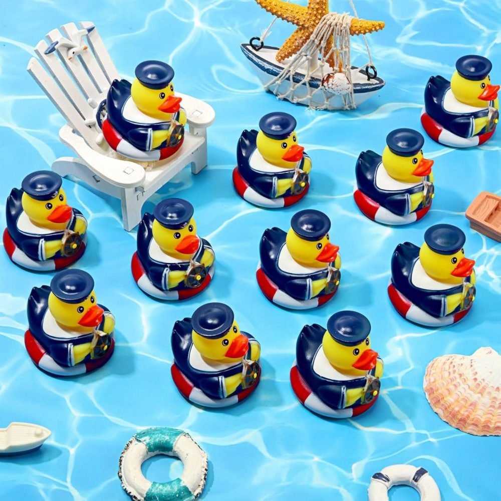 12 Pcs Cruise Ships Rubber Ducks 2 Inch Nautical Rubber Duck Bulk Cruise Ducks Sailing Rubber Ducks Cruise Ship Duck For Party Gift Classroom Bath Carnival Pool  |  Bath Toys All Toys Bath Toys