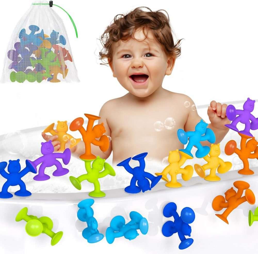 12Pcs Baby Bath Toys  Toddler Bath Toys For Kid Bathtub Toys For Toddlers Baby Sensory Toys For Motor Skill Development Suction Cup Toys Montessori Toys For Gift  |  Bath Toys All Toys Bath Toys