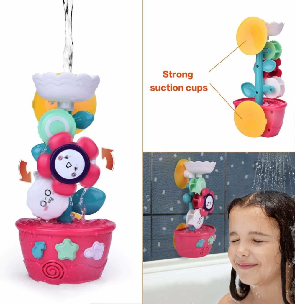 16Pcs Bath Toys For Toddlers  Flower Waterfall Water Station Garden Squirter Toys  Stacking Cups Watering Can Shower Toy,Fun Bath Time Toys For Kids Girls And Boys Age 1-5  |  Bath Toys All Toys Bath Toys