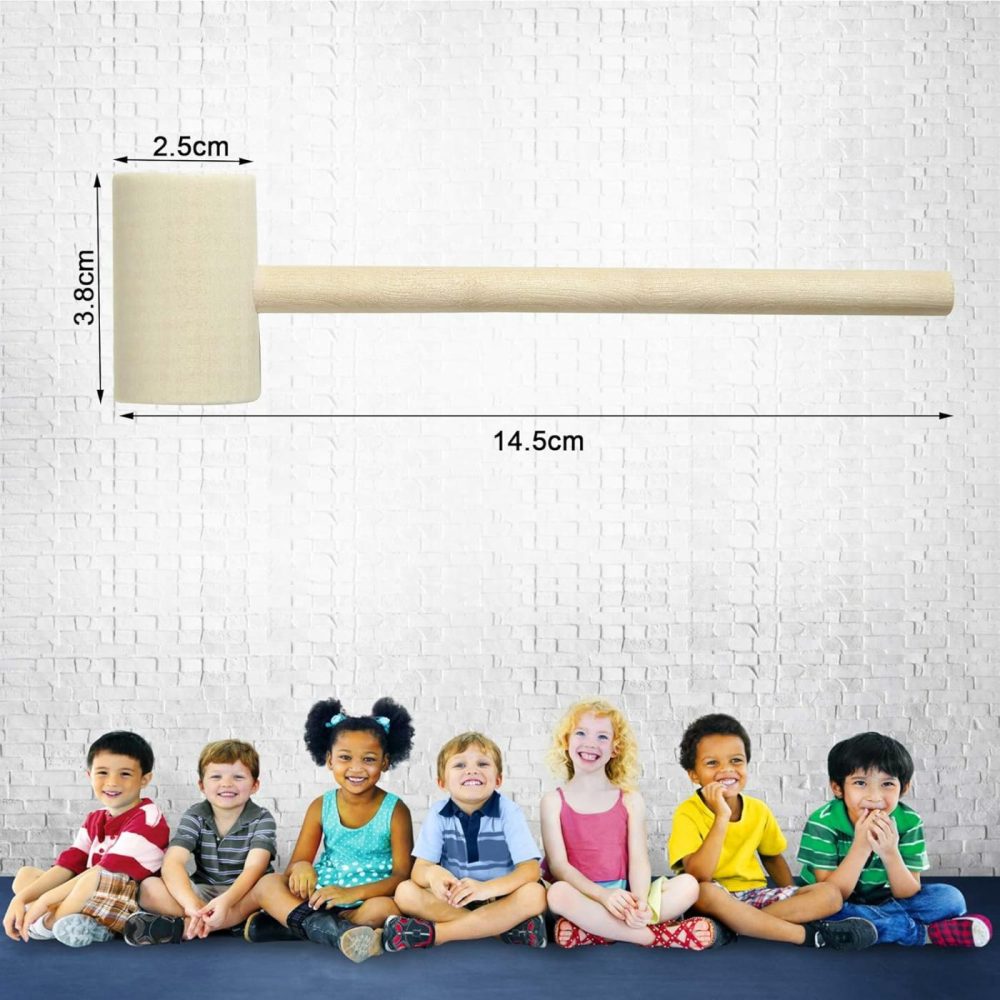 18 Pcs Mini Wooden Hammer Creative Pounding Educational Mallet For Boys And Girls  |  Hammering & Pounding Toys All Toys Hammering & Pounding Toys