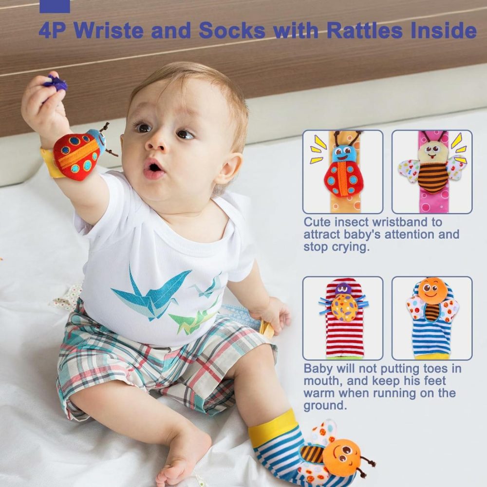 18Pcs Baby Toys 3-6 Months  Baby Rattles 0-6 Months  Newborn Infant Baby Toys 0-3 Months  Baby Rattles 0-6 Months  Baby Toys 6 To 12 Months  Baby Boy Girl Gifts Set  |  Rattles & Plush Rings All Toys B-18P