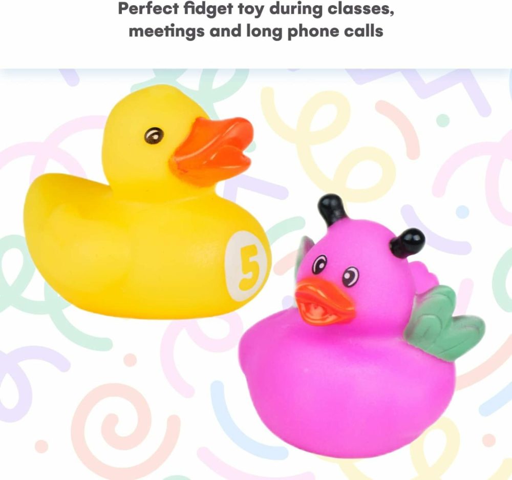 2 Inches Assorted Rubber Ducks In Bulk – 50 Pack Ducking Jeeps For Kids – For Sensory Play  Stress Relief  Stocking Stuffers  Classroom Prizes  Pinata Filler  Party Favors – Character Ducks Toys  |  Bath Toys All Toys Bath Toys