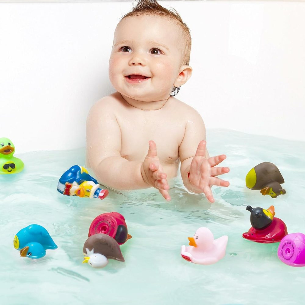 2 Inches Assorted Rubber Ducks In Bulk – 50 Pack Ducking Jeeps For Kids – For Sensory Play  Stress Relief  Stocking Stuffers  Classroom Prizes  Pinata Filler  Party Favors – Character Ducks Toys  |  Bath Toys All Toys Bath Toys