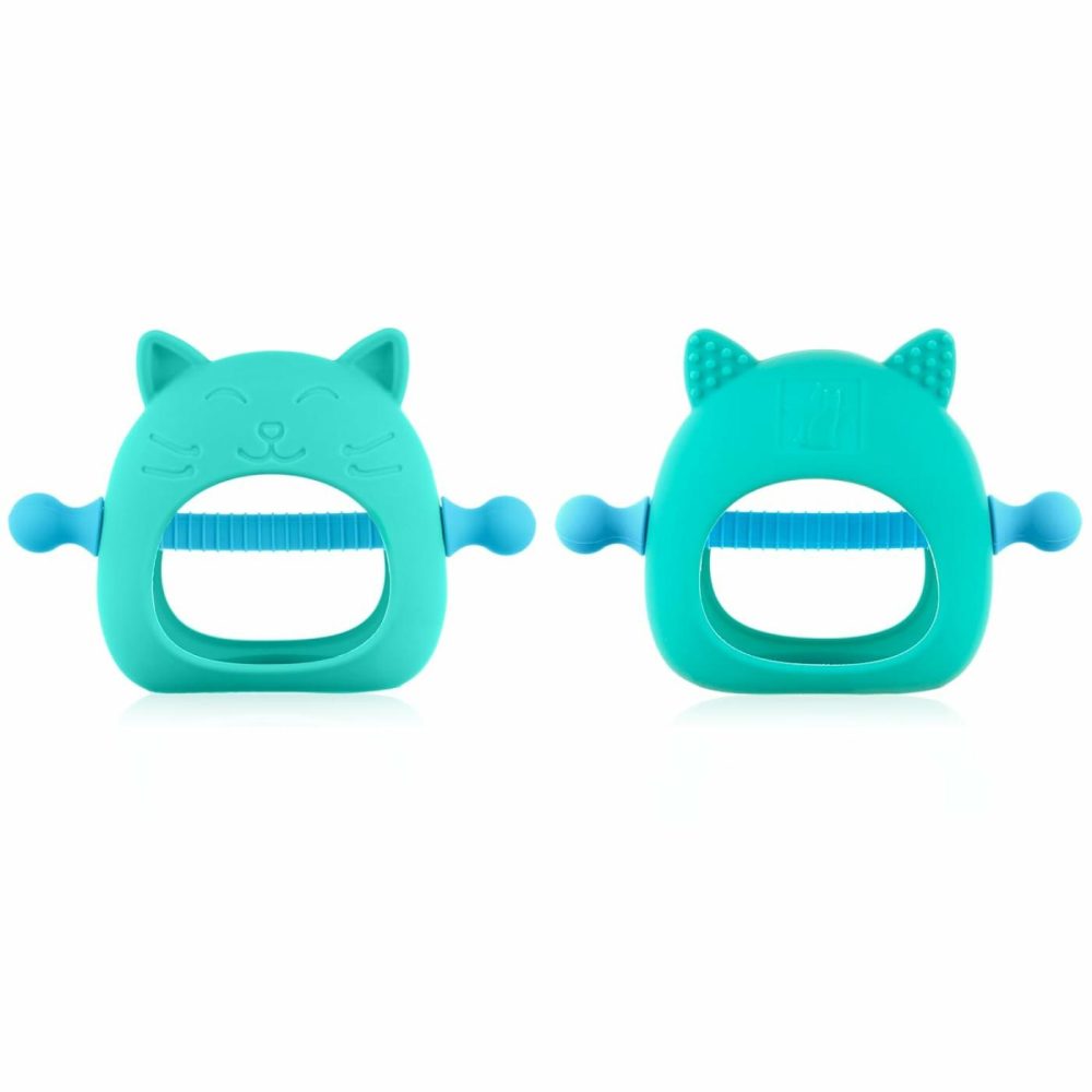 2 Pack  No Drop Silicone Teething Mitten  Relief For Teething Baby  Teethers For Babies 3-6 Months  Teething Toys For Baby 0-6 Months Bpa Free  3 Month Old Baby Must Haves  |  Teethers All Toys Teethers