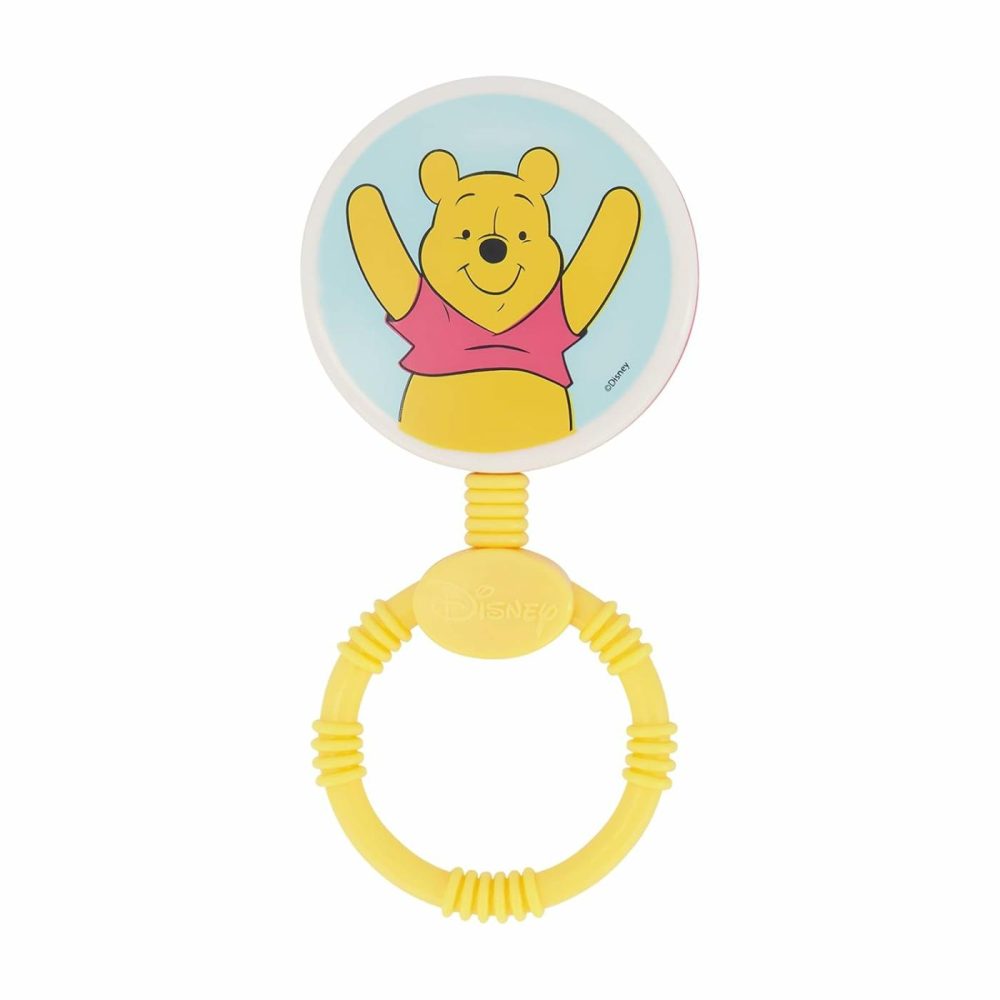 2 Pack  Winnie The Pooh Character Shape Rattle And Keyring Teether  Premium Toddler Birthday Toys  Infant Teething Toys  Great For Newborn Shower Gifts  |  Teethers All Toys Teethers