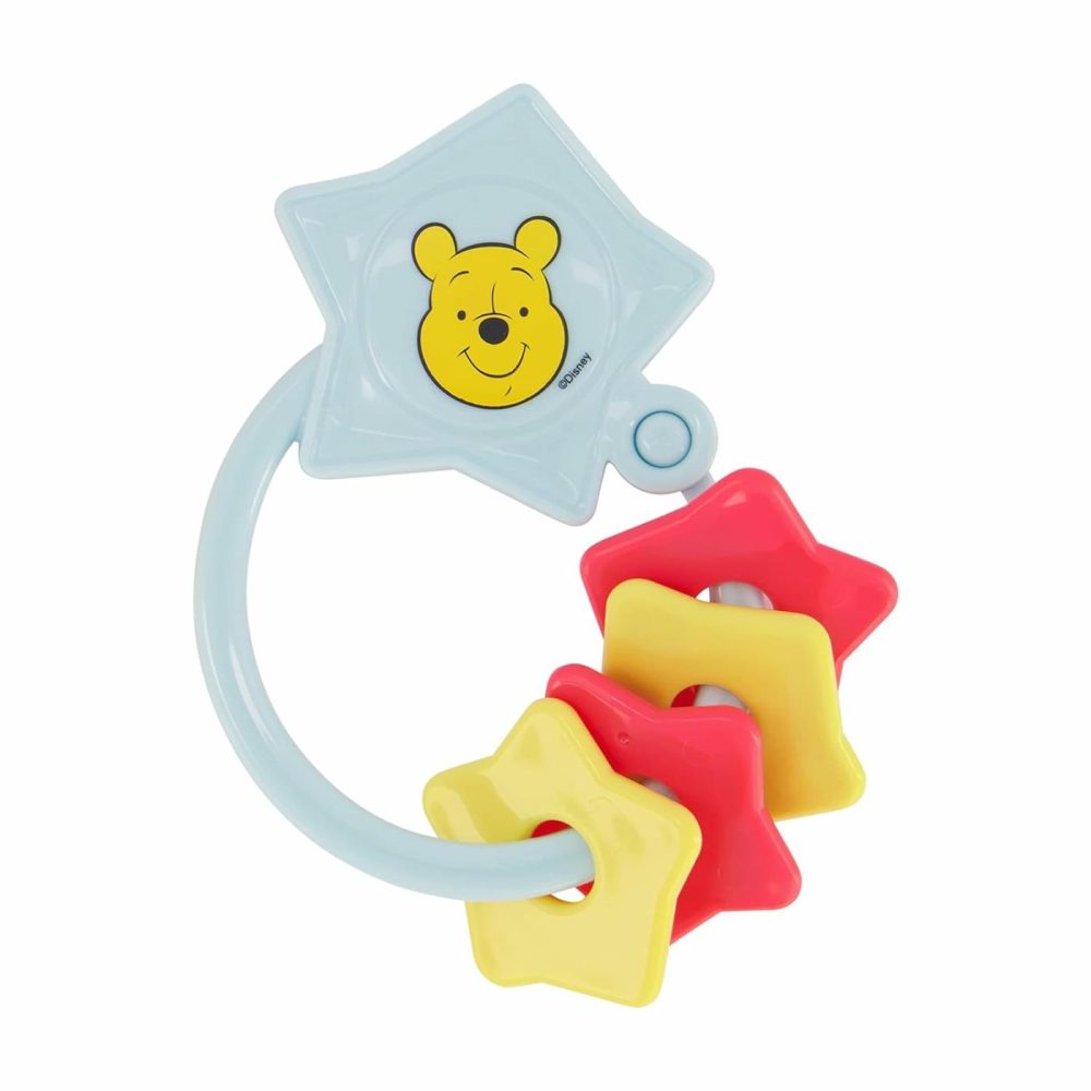 2 Pack  Winnie The Pooh Character Shape Rattle And Keyring Teether  Premium Toddler Birthday Toys  Infant Teething Toys  Great For Newborn Shower Gifts  |  Teethers All Toys Teethers