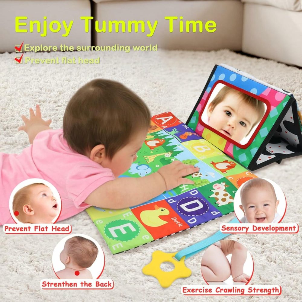 2 Pcs Tummy Time Toys Baby Mirror Newborn Toys 0-3 Brain Development  Tummy Time Mirror Baby Toys 6-12 Months High Contrast Montessori Infant Toys 0-6 Months  |  Car Seat & Stroller Toys All Toys Car Seat & Stroller Toys