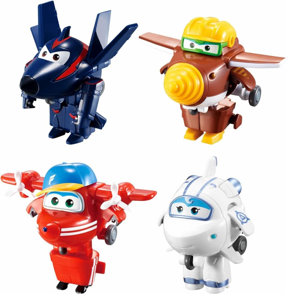 2′ Transform-A-Bot 4-Pack Flip,Todd,Agent Chase,Astra Airplane Toys Mini Action Figures Preschool Toy Plane Set For 3 4 5 Year Old Kids Birthday Gift  |  Car Seat & Stroller Toys All Toys Car Seat & Stroller Toys