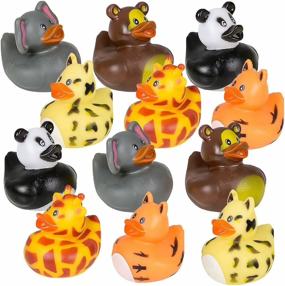 2″ Zoo Animal Rubber Duckies  |  Bath Toys All Toys Bath Toys