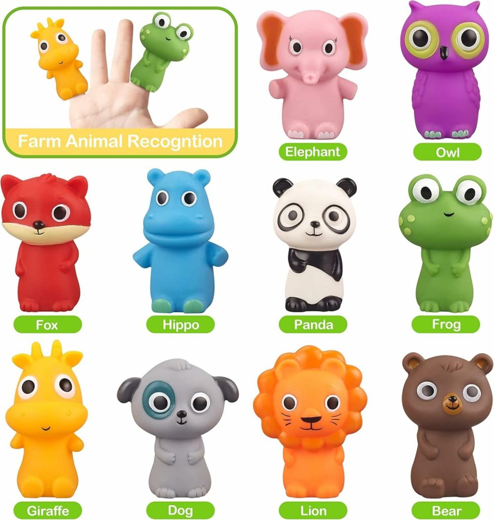 20 Pcs Farm Animals Toys For Toddlers 3-5 Kids Toys  Toddler Toys Ages 2-4 With Animal Finger Puppets And Barn Counting  Matching  Sorting Stacking Toys  Xmax Gift Stocking Stuffers For Boys Girls  |  Sorting & Stacking Toys All Toys Sorting & Stacking Toys