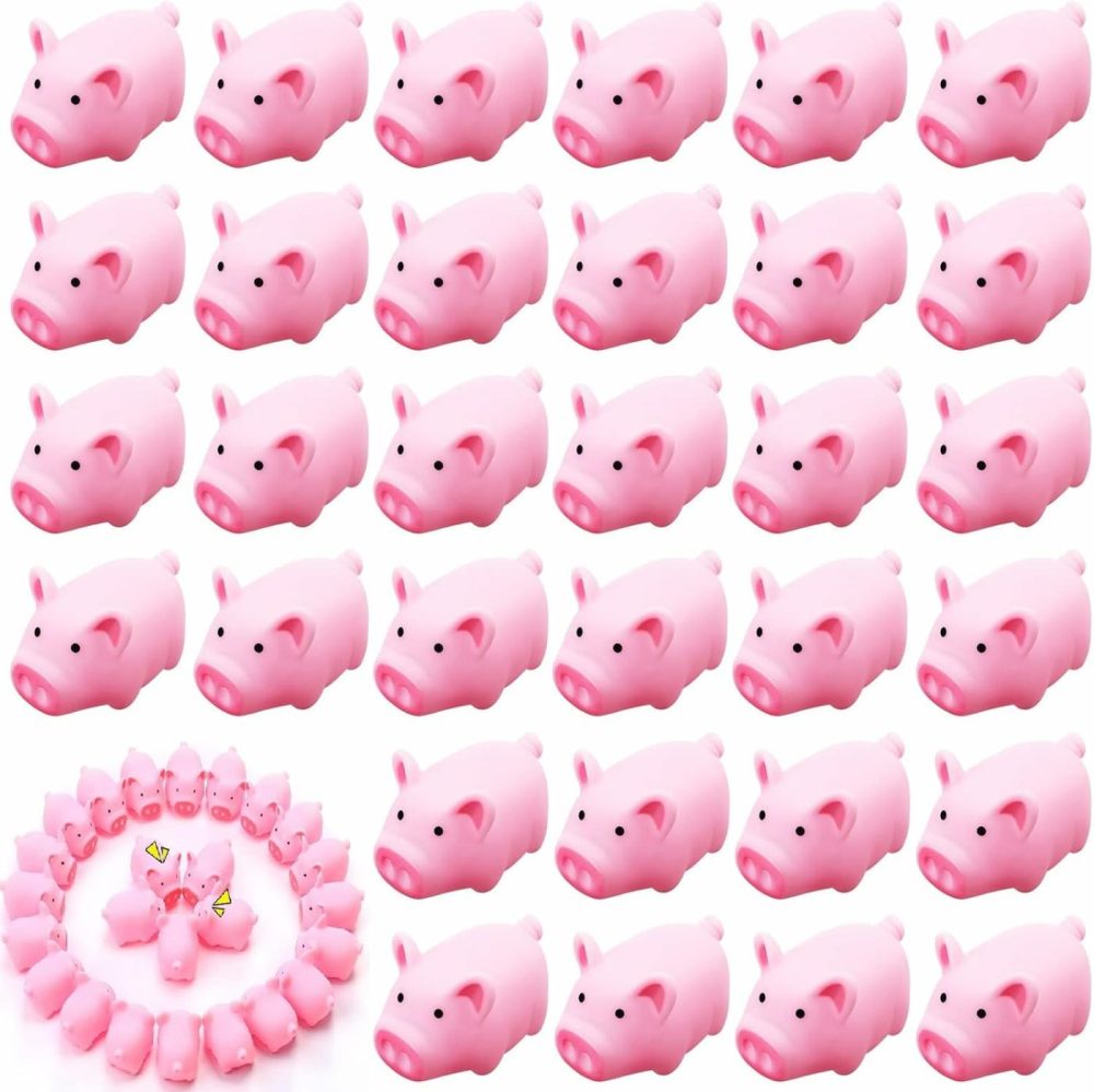 200 Pcs Rubber Pig Bath Toy Bulk Tiny Pig Toys Float And Squeak Pig Toy Pink Piggy Bathtub Toys For Baby Shower Halloween Christmas Birthday Party Supplies  2.25 X 1.5 X 1.5 Inch  |  Bath Toys All Toys Bath Toys