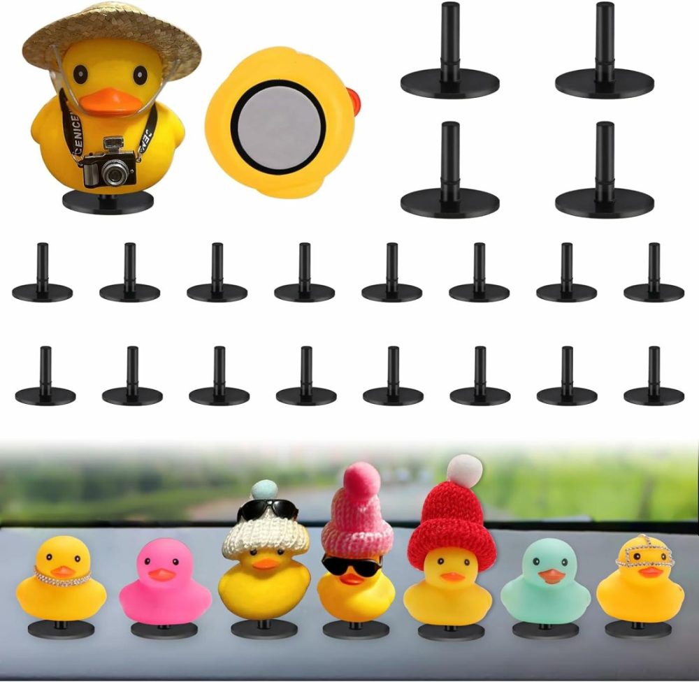 20Pcs Duck Plug  Rubber Duck Mount  Flock Locker Rubber Duck Holder Dashboard For Jeep Dash & Fixed Display  Gift For Jeep Lover  (Rubber Duck Excluded) Double-Sided Stickers Included (20Pcs)  |  Bath Toys All Toys Bath Toys