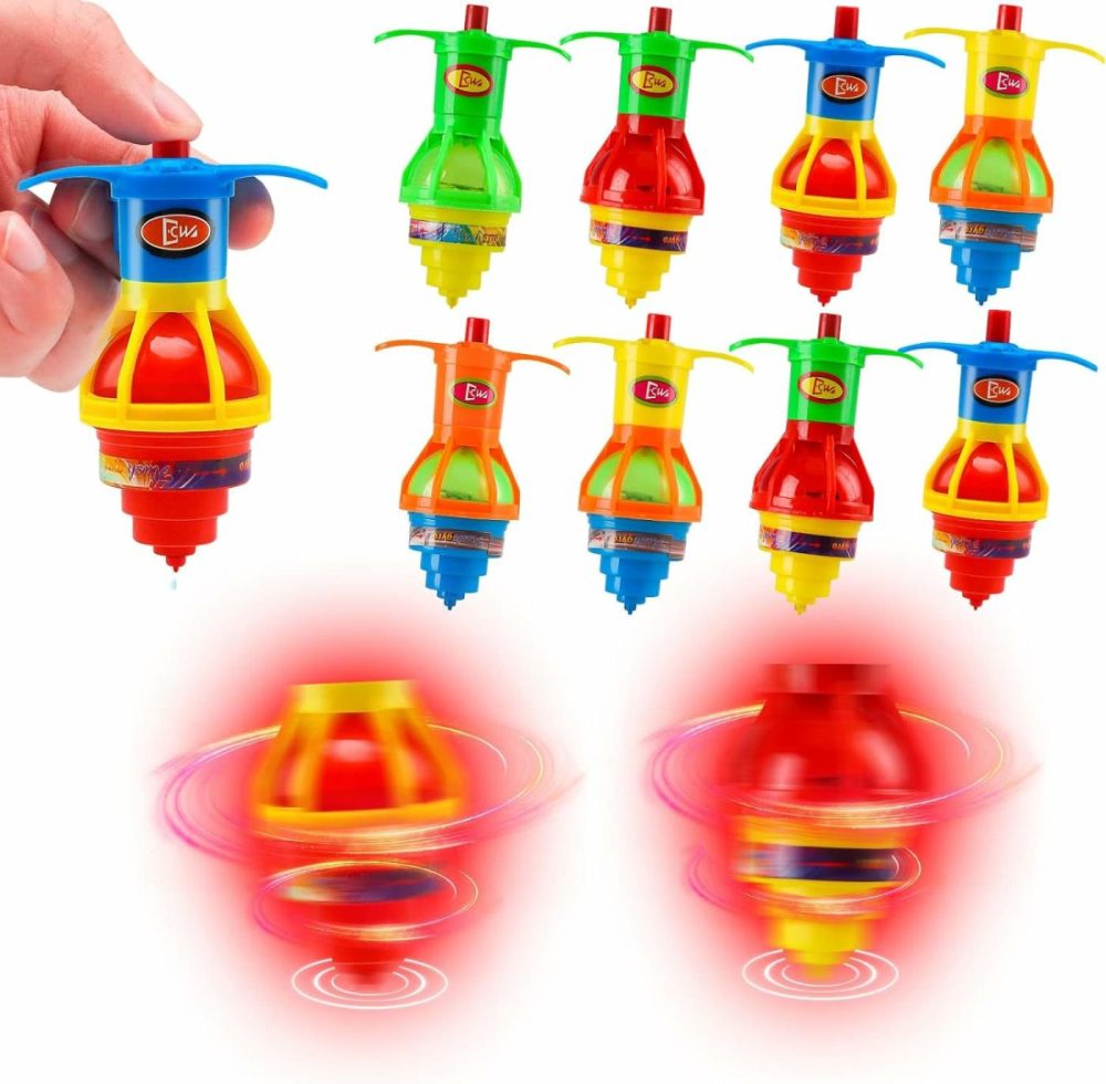 20Pcs  Light Up Spinning Tops For Kids  Led Light Up Flashing Spinning Tops，Gyroscope Novelty Bulk Toys Party Favors  |  Spinning Tops All Toys Spinning Tops