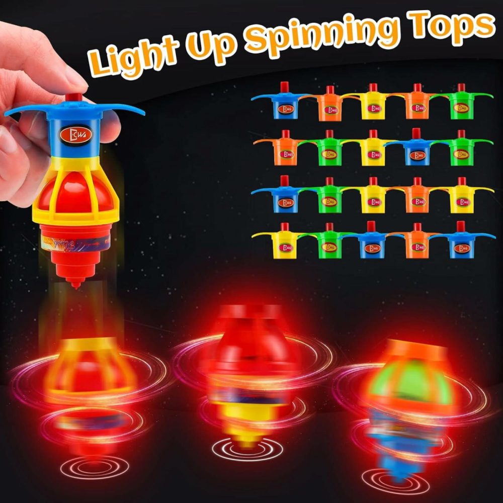 20Pcs  Light Up Spinning Tops For Kids  Led Light Up Flashing Spinning Tops，Gyroscope Novelty Bulk Toys Party Favors  |  Spinning Tops All Toys Spinning Tops