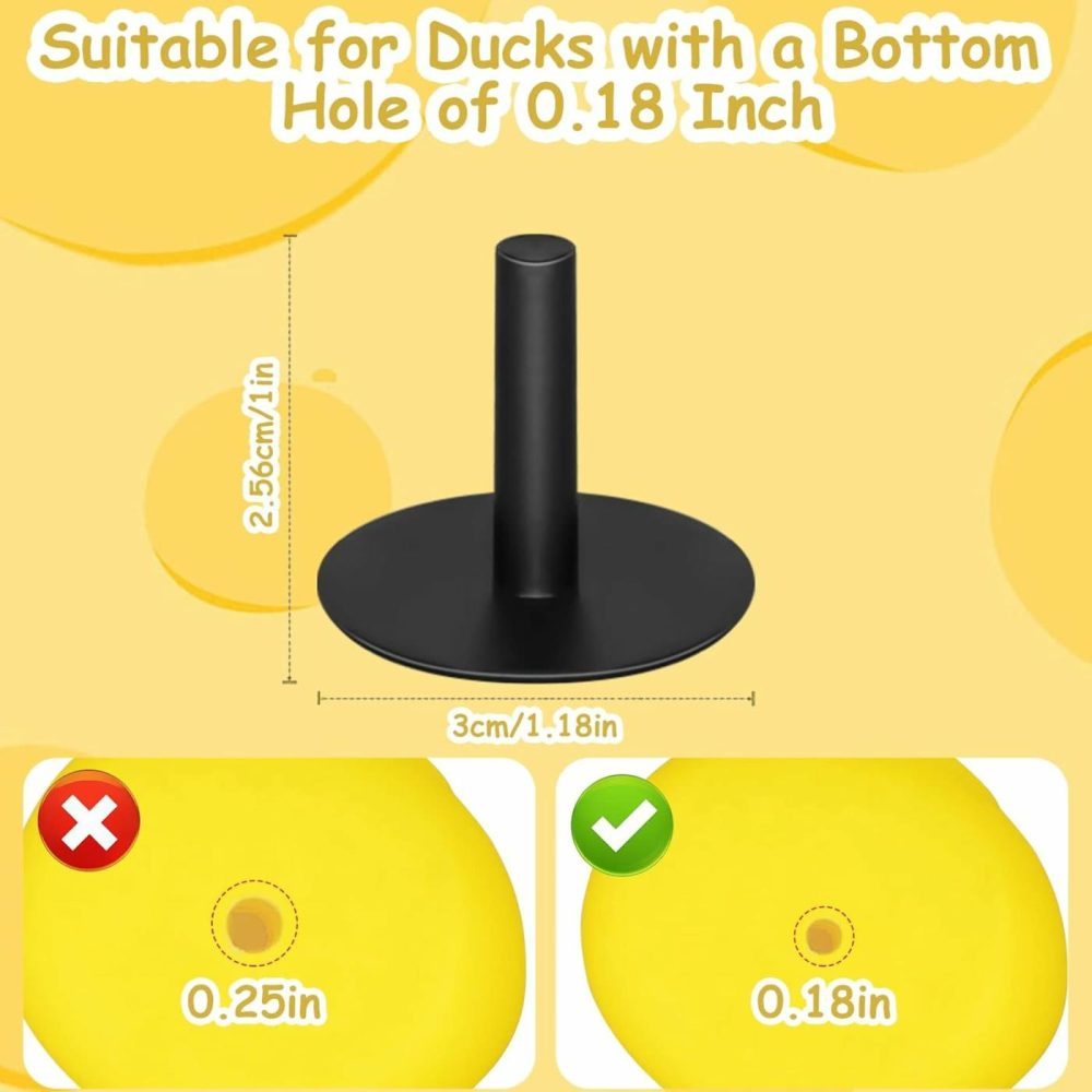 20Pcs Plastic Duck Holder Car  Rubber Duck Plug Ducks Display Fixed Mount Duck Holder  Self-Adhesive Duck Holder For Car  Gift For Car Lover  Black(Rubber Ducks Not Included)  |  Bath Toys All Toys Bath Toys