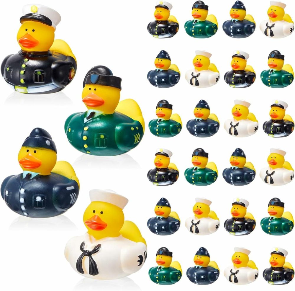 24 Pcs 2.17 Inches Military Ducks Uniform Armed Forces Military Rubber Ducks Military Party Favors Cool Rubber Ducks For Shower Birthday Party Gift  |  Bath Toys All Toys Bath Toys