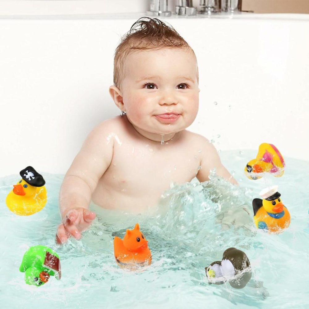 24 Pcs Rubber Ducks For Jeep Ducking  2.75 Inch Assorted Floater Jeep Ducks For Ducking For Kids  Baby Rubber Ducks In Bulk Bath Toy  Party Favors  Baby Birthday Shower Classroom Gifts  |  Bath Toys All Toys Bath Toys