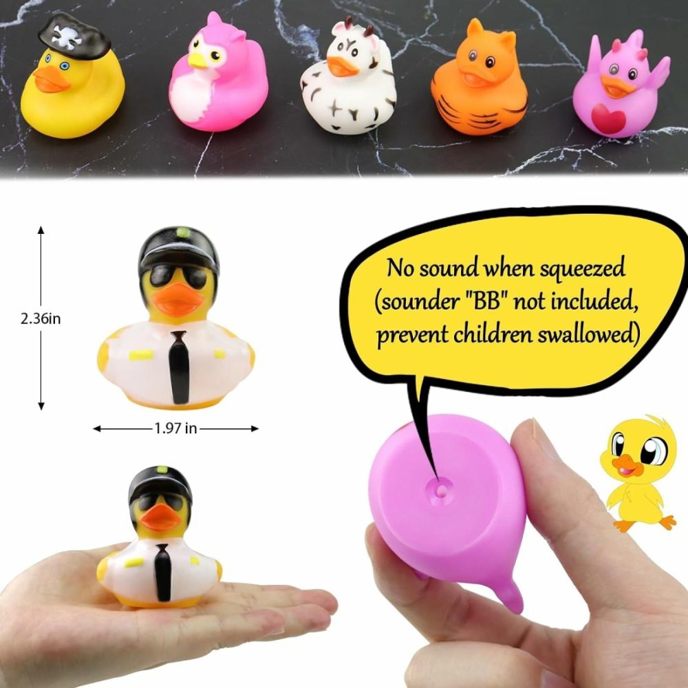 24 Pcs Rubber Ducks For Jeep Ducking  2.75 Inch Assorted Floater Jeep Ducks For Ducking For Kids  Baby Rubber Ducks In Bulk Bath Toy  Party Favors  Baby Birthday Shower Classroom Gifts  |  Bath Toys All Toys Bath Toys