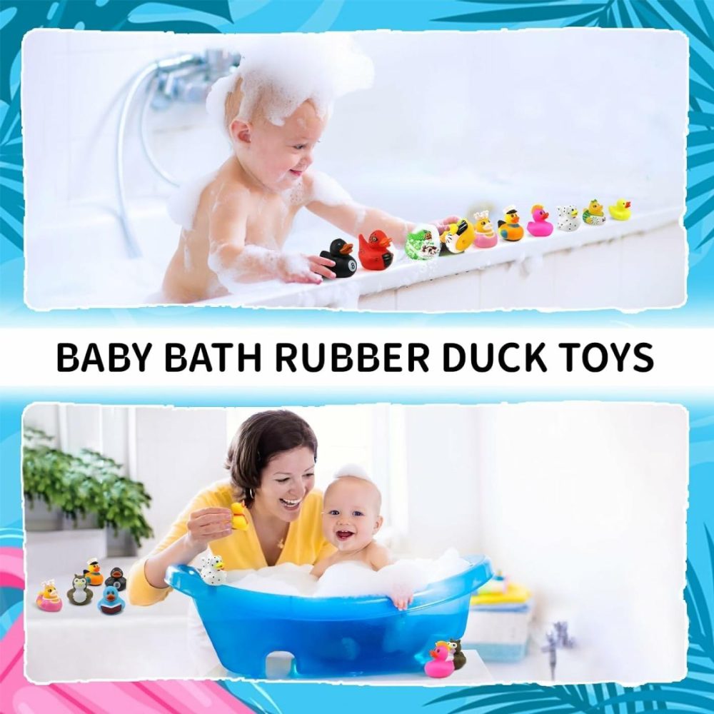 24 Pcs Rubber Ducks For Jeep Ducking  2.75 Inch Assorted Floater Jeep Ducks For Ducking For Kids  Baby Rubber Ducks In Bulk Bath Toy  Party Favors  Baby Birthday Shower Classroom Gifts  |  Bath Toys All Toys Bath Toys