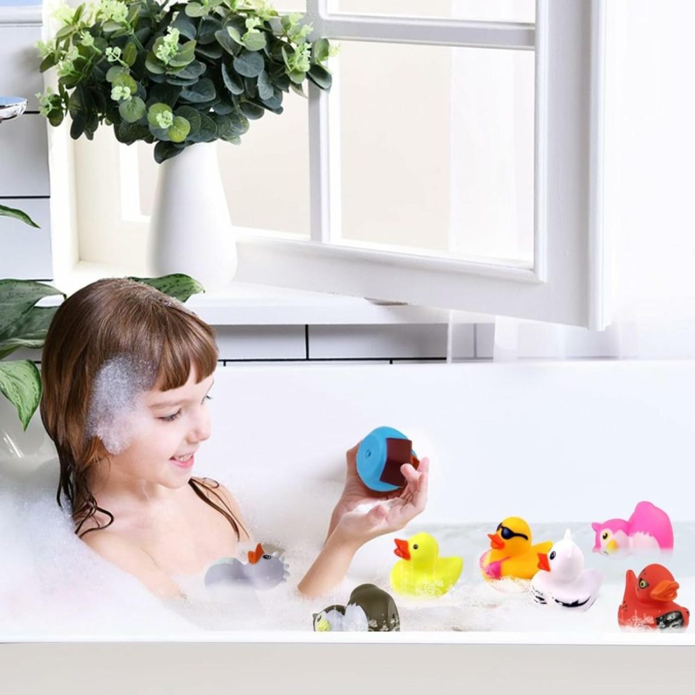 24 Pcs Rubber Ducks For Jeep Ducking  2.75 Inch Assorted Floater Jeep Ducks For Ducking For Kids  Baby Rubber Ducks In Bulk Bath Toy  Party Favors  Baby Birthday Shower Classroom Gifts  |  Bath Toys All Toys Bath Toys