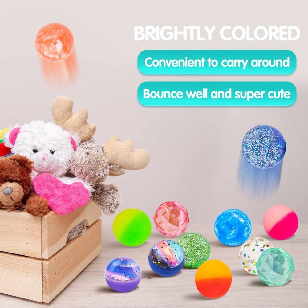 24 Pieces Bouncy Balls 32Mm Bounce Balls 6 Styles High Bouncing Balls Toys For Kids Party Favors Birthdays Gift Classroom  |  Balls All Toys Balls