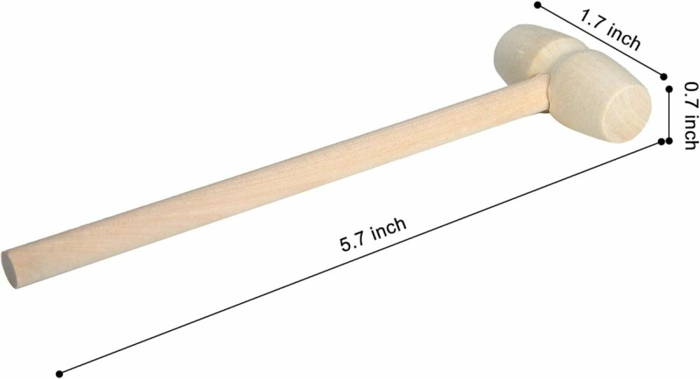 24 Pieces Mini Wooden Hammers Natural Wood Mallets Gavel Toy For Kids  |  Hammering & Pounding Toys All Toys Hammering & Pounding Toys