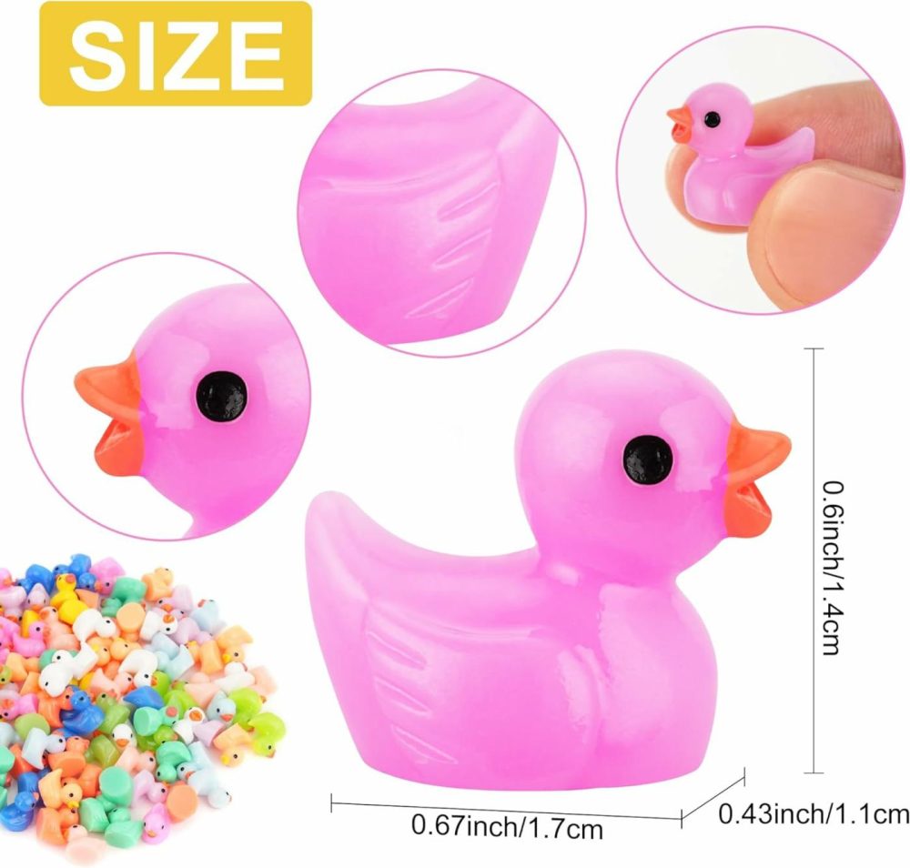 240 Pcs Mini Ducks Tiny Duck Figurines Bulk For Garden Micro Landscape  Mini Resin Ducks For Dollhouse Aquarium Potted Ornament Charms Party Toys Diy Craft Accessories  |  Bath Toys All Toys Bath Toys