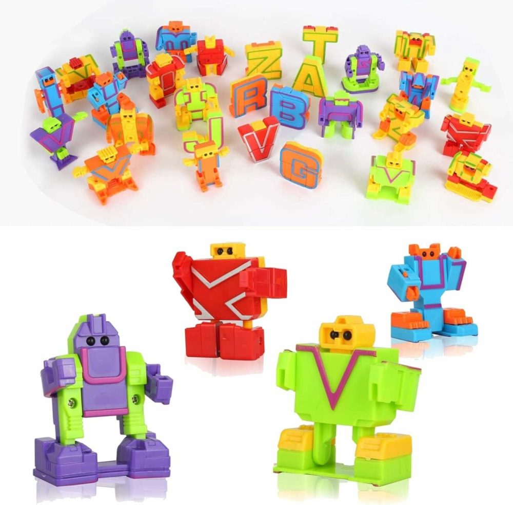 26 Pieces Alphabet Robot Toys For Kids Alpha-Bots Transformers Abc Letters Learning Toys  Toddlers Education Toy  Preschool Montessori Toy  Classroom Prizes Party Favors  |  Early Development & Activity Toys All Toys Early Development & Activity Toys