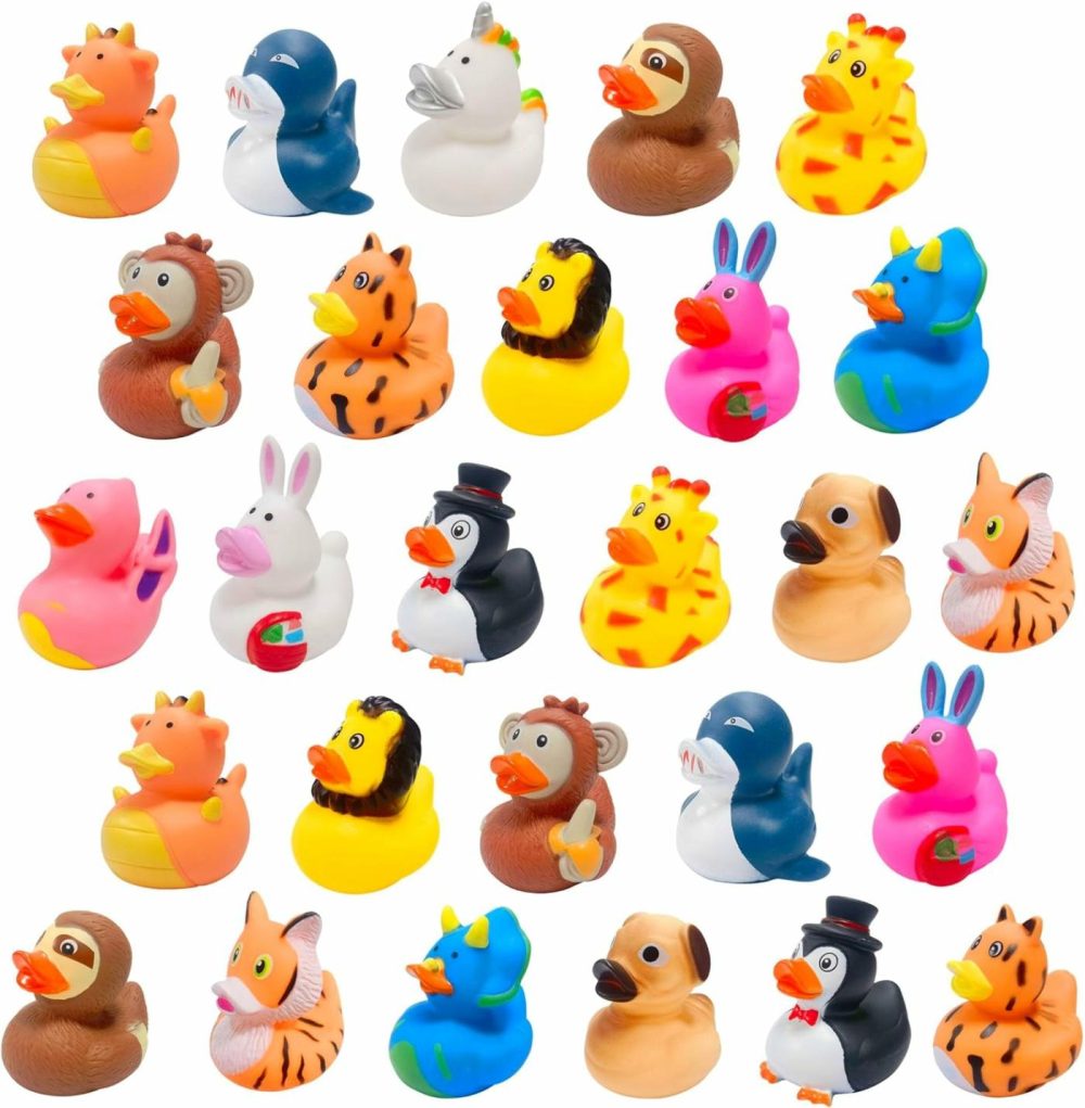 27 Pcs Rubber Ducks For Jeep Baby Showers Accessories Duckies Bath Toys For Kids Girls Boys Holiday Party Favors Gift Exchange(Animal)  |  Bath Toys All Toys Bath Toys