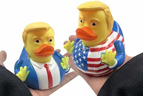 2Pcs Trump Duck Baby Bathing Rubber Cartoon Former Us President Fun Water Floating Home Decor  |  Bath Toys All Toys Bath Toys